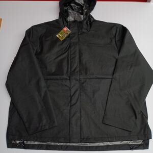 Ozark Trail Rain Jacket Men's Size 3XL Black Waterproof Hood